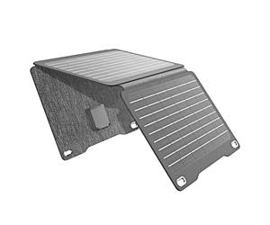 Chargeur Solaire 22W Ports USB USB-C Étanche IP67 et Pliable Gris