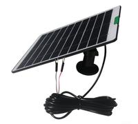 Chargeur solaire 5 W pour sonnette vidéo Ring 4 3 Plus 2 - Haute efficacité solaire - Accessoire de sécurité domestique - Noir