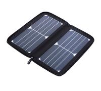 Chargeur solaire compact pour une utilisation en extérieur, étanche, avec boîtier solaire USB en ETFE et hub d'alimentation détachable, cellule