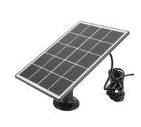 Chargeur solaire mural pour caméra de sécurité, panneau solaire monocristallin 3 W 5 V, compatible avec sonnette vidéo 4 3 Plus 2, noir
