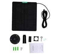 Chargeur Solaire Panneau Compatible avec Ring, Sortie 5W (5W-DC3.5-Black) | Silicium monocristallin, câble de , conception ETFE, résistant aux intempéries