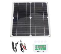 Chargeur Solaire Portable 40W noir Silicium Monocristallin 18V | Recharge sans Réseau, pour Camping et Camping-Car, Compatible Téléphones et Lampes LED, Facile à Transporter