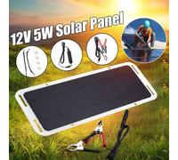 Chargeur solaire Portable Ultra-mince 5W, panneaux solaires en silicium, Ports USB 5V pour activités de plein air et éclairage