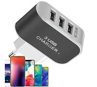 Chargeur USB Cube - Adaptateur Mural et Chargeur Portable avec 3 Ports - Prise USB Intelligente Et Lumineuse, Portable pour Usage Domestique