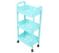 Chariot 3 Roulant Rangement en Plastique Niveaux de Maison | Usage Chambre et Balcon, Rangement Multi-usage, Placement Stable, Format Mobile pour Organiser Vos Affaires