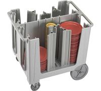 Chariot à assiettes réglable Cambro, gris moucheté