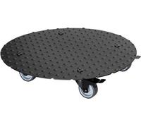 Chariot à bacs en aluminium Ø 38 x 75 cm I pour usage intérieur et extérieur I avec 2 roues I capacité de charge de 150 kg I 20700601