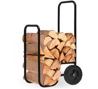 Chariot à bois 105x56x45cm diable de transport stockage bois max. 80kg pneus caoutchouc bois chauffage chariot bûches