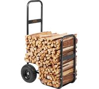 Chariot à bûches, capacité de 113,4 kg, support de rangement pour bois d'extérieur et d'intérieur avec roues enPolyuréthaneet tissu imperméable, chariot robuste en acier, porte-bûches pour cheminée, f