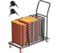 Chariot à chaises pliable - 300 LBS étagère à chaises horizontale en forme de L - pour 25 chaises - outil de rangement et de transport polyvalent