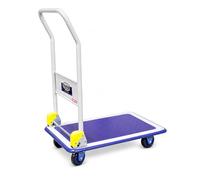 Chariot à Dossier Rabattable 200 kg Plateau Acier renforcé