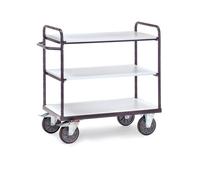 Chariot à étagères Fetra ESD avec 3 tablettes, version électroconductrice 850x500