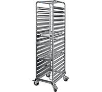 Chariot à étagères pour conteneur 1/1 Gn, modèle Liam, dimensions : L 385 x P 555 x H 1735
