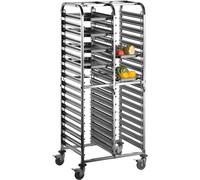 Chariot à étagères pour conteneur 1/1 Gn, modèle Liam Duo, dimensions : L 750 x P 555 x H 1735