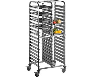 Chariot à étagères pour conteneur 1/1 Gn, modèle Liam Duo, dimensions : L 750 x P 555 x H 1735