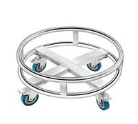 Chariot à fûts Robuste en Acier Inoxydable avec roulettes pivotantes, Base à roulettes Multi-Tailles pour Le Transport de vin, de seaux de Repas et Le Lavage de Voitures. Durable et polyvale