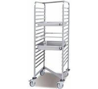 Chariot à Glissières Emboîtable 17 Niveaux pour Bacs GN 2/1 - Pujadas - Inox G