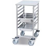 Chariot à Glissières pour Transport de Plateaux GN 1/1 - 7 Niveaux - Pujadas - Inox G