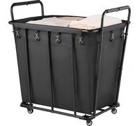 Chariot à linge - Chariot de tri du linge Collecteur de linge - 300 L - capacité de charge 117,9 kg - roulettes pivotantes - sac à linge résistant à l'eau