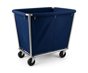 Chariot à linge conique inox avec roulettes - chariot blanchisserie hôtel hôpital