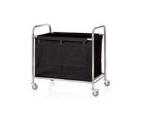 Chariot à Linge en Acier Inoxydable avec 4 Roulettes 90 x 54 x 92 cm