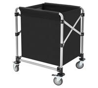 Chariot à linge - Panier à linge pliable avec roulettes - 60 × 50 × 81 cm - Tissu Oxford - Capacité de charge de 100 kg - Noir