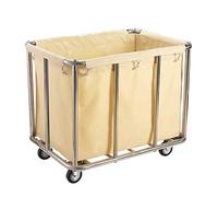 Chariot à linge robuste avec roues - Capacité de 12 canissons, doublure amovible, capacité de charge de 200 kg - Parfait pour un usage domestique et commercial, solution de rangement durable et