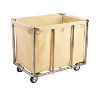 Chariot à linge roulant robuste - Capacité de 12 canissons, doublure amovible, capacité de charge de 200 kg - Idéal pour un usage domestique et commercial, solution de rangement durable