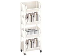 Chariot à livres à roulettes - Grande capacité de charge - Organiseur | Chariot multifonction avec roulettes, jouets, papeterie, collations, forte capacité de charge, chambre d'enfant