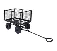 vidaXL Chariot de jardin noir 350 kg