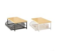 Chariot à micro-ondes blanc avec panier extractible, support de cuisine roulant sur roulettes verrouillables, étagère de rangement en bois et métal pour ustensiles (blanc)