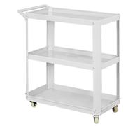 Chariot à outils à roulettes à 3 niveaux - Étagères en métal polyvalentes sur roulettes pour la maison Ga & Worhop Sto - Présentoir idéal pour outils et fournitures de jardin