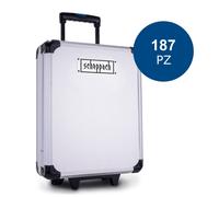 Chariot à outils aluminium 187 pièces avec roues Scheppach wzt187