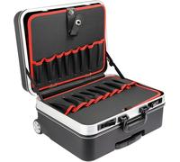 Chariot à outils - Coffret à outils - Transport d'outils - Sur roulettes - 47 x 40 x 24,5 cm - Noir