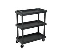 Servante d'atelier 3 plateaux Noir 75x37,5x92 cm PP