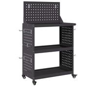 vidaXL Chariot à outils Noir 65 x 35 x 111 cm Acier laminé à froid