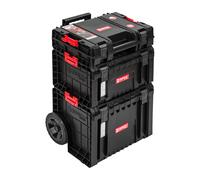 Qbrick System – Kit de caisse à outils System Pro Set 1 – Sur roulettes, 3 compartiments, Noir