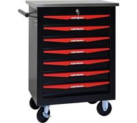 Chariot à outils sur roues, coffret à outils mobile avec 7 tiroirs, boîte à outils métallique pour garage, atelier, entrepôt, atelier de réparation, chariot à outils avec toit en acier inoxydable, noi