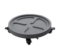 Chariot à plantes robuste avec roulettes universelles, plateau rond pour pots de fleurs, soucoupe de 40 cm pour un déplacement facile des plantes, gris, idéal pour une utilisation intérieure/extérie