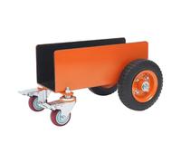 Chariot à plaques 300 kg avec roues en caoutchouc 4 roues | Chariot de transport pour plaques d'acier, matelas, portes et plaques de cloison sèche, orange