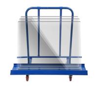 Chariot à plaques - Capacité de charge de 800 kg - Transport de plaques | Chariot à panneaux lourds avec 4 roues pour plaques de plâtre et portes, chariot de transport robuste pour chantier et