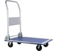 chariot à plate-forme en acier pavo Capacité de charge : 150 kg noir/bleu