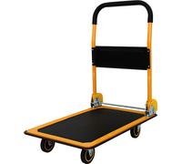 chariot à plate-forme en acier pavo Capacité de charge : 300 kg noir/orange