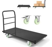 Chariot à plate-forme pliable VEVOR 907 kg, chariot de transport avec roues pivotantes et poignée, chariot de stockage, pour le transport de bagages, chariot roulant 1220x610x815 mm, chariot industrie