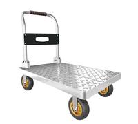 Chariot à plateforme pliable robuste avec roues pivotantes à 360° - Diable industriel pour garage et bureau (60 x 40 cm) - Solution de transport polyvalente