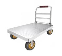 Chariot à plateforme pliable robuste - Chariot à plat robuste de 125 x 75 cm pour un transport facile - Diable industriel pour entrepôt et déménagement