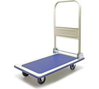 Chariot à plateforme rabattable jusqu’à 150kg Transport Équipement Entrepôt Diable Roues caoutchouc