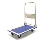 Chariot à plateforme rabattable jusqu’à 150kg Transport Équipement Entrepôt Diable Roues caoutchouc