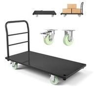 Chariot à plate-forme pliable VEVOR 907 kg, chariot de transport avec roues pivotantes et poignée, chariot de stockage, pour le transport de bagages, chariot roulant 1220x610x815 mm, chariot industrie