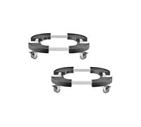 Chariot à Poubelle Réglable 38-58cm Capacité 181,4KG Avec 4 Roues Pivotantes 2PCS